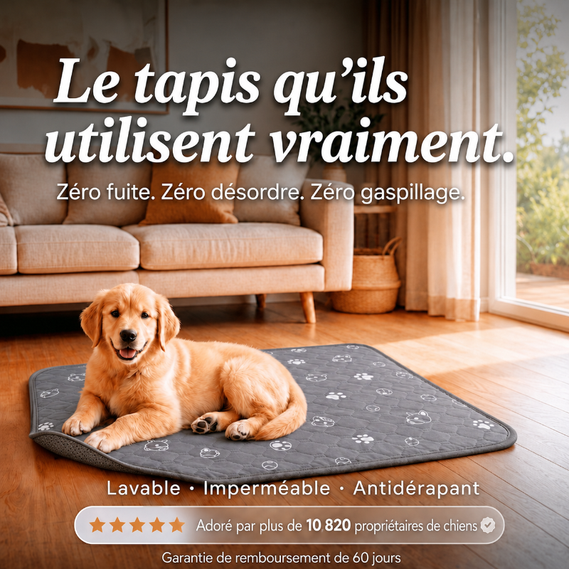 PawPropre™ Tapis Éducateur & Propreté Lavable Réutilisable